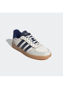 Sneaker adidas Sportswear "BREAKNET SLEEK", Damen, Gr. 40, core wei&szlig;, dunkelblau, royal blau, Leder, Synthetik, Schuhe Sneaker