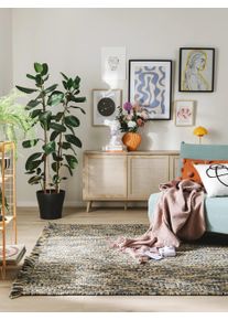 benuta POP Matto Runa Keltainen 60x100 cm Keltainen Abstrakti,Rakennemix