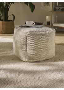 benuta pure K&auml;sintehty villapouf Rocco Kerma 45x45x45 cm Kerma Yksiv&auml;rinen