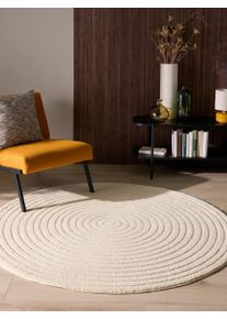 benuta nest Py&ouml;re&auml; matto Eve Kerma 160x160 cm Kerma Abstrakti