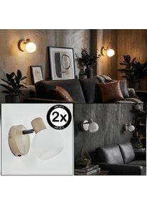 hofstein Lumox V&auml;gglampa, V&auml;ggspotlight Beige, Svart, 1-ljusk&auml;llor