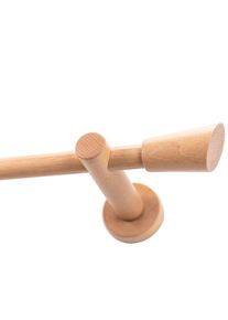 Vorhangstange, Rotbraun, Holz, Buche, 100 cm, Heimtextilien, Vorh&auml;nge, Vorhangstangen, Vorhangstangenset