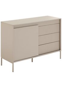 Xora Kommode, Kaschmir, Metall, Holzwerkstoff, 1 F&auml;cher, 3 Schublade(n) Schubladen, 77.8x40x110.8 cm, Bsci, Beim&ouml;bel erh&auml;ltlich, stehend, Kleinm&ouml;bel, Kommoden, Kommoden