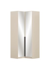 Rauch M&ouml;bel , Champagner , Holzwerkstoff , 7 F&auml;cher , 100x229x102 cm , Blauer Engel, Goldenes M, BQ - B&uuml;ndnis f&uuml;r Qualit&auml;t, Made in Germany, DIN EN ISO 50001 , Schrankfront mit Spiegel ,