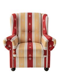 Livetastic , Rot , Textil , Buche , Streifen , 92x102x89 cm , Made in EU , Wohnzimmer, Sessel, Ohrensessel