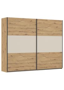 Rauch M&ouml;bel , Alufarben, Champagner, Eiche Artisan , Holzwerkstoff , 3 F&auml;cher , 261x210x59 cm , Blauer Engel, Goldenes M, Made in Germany , in verschiedenen Gr&ouml;&szlig;en erh&auml;ltlich , Schlafzimmer, Kleiderschr&auml;nke, Schwebet&uuml;renschr&auml;nke