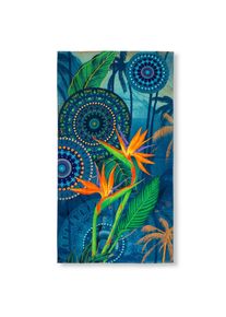 M&Ouml;BELIX M&ouml;belix , Blau, Gelb , Textil , Blume , 100x180 cm , saugf&auml;hig, angenehm weich, hochwertige Qualit&auml;t , Heimtextilien, Badtextilien, Handt&uuml;cher, Strandt&uuml;cher