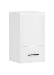 Hom&acute;in Hom`in , Wei&szlig; Hochglanz , Holzwerkstoff , 2 F&auml;cher , 36x63.1x31.6 cm , Badezimmer, Badezimmerm&ouml;bel, Badezimmerschr&auml;nke, H&auml;ngeschr&auml;nke Bad