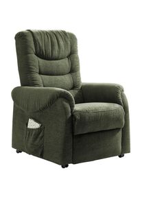 Livetastic , Dunkelgr&uuml;n , Holz, Textil , Buche, Fichte, Kiefer , 76x106x94 cm , Made in EU , Stoffauswahl, Relaxfunktion, Netzbetrieb , Wohnzimmer, Sessel, Fernsehsessel