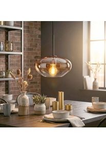 hofstein Mertola Pendellampa, Pendelbelysning Amber, Klart, 1-ljusk&auml;llor