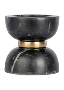 Kayoom , Schwarz, Goldfarben , Metall, Stein , 12.75x14x12.75 cm , zum Stellen , Dekoration, Kerzen, Kerzen- & Teelichthalter