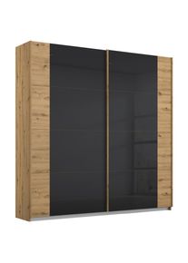 Rauch M&ouml;bel , Anthrazit, Eiche Artisan , Holzwerkstoff , 2 F&auml;cher , 181x210x62 cm , Blauer Engel, Goldenes M, Made in Germany , Schlafzimmer, Kleiderschr&auml;nke, Schwebet&uuml;renschr&auml;nke