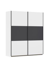 Rauch M&ouml;bel , Grau, Wei&szlig; , Holzwerkstoff , 2 F&auml;cher , 175x210x59 cm , Blauer Engel, Goldenes M, Made in Germany , in verschiedenen Gr&ouml;&szlig;en erh&auml;ltlich , Schlafzimmer, Kleiderschr&auml;nke, Schwebet&uuml;renschr&auml;nke