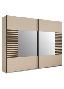 Rauch M&ouml;bel , Champagner, Eiche dunkel , Holzwerkstoff , 3 F&auml;cher , 271x210x62 cm , Blauer Engel, Goldenes M, Made in Germany , in verschiedenen Gr&ouml;&szlig;en erh&auml;ltlich , Schlafzimmer, Kleiderschr&auml;nke, Schwebet&uuml;renschr&auml;nke