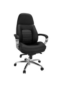 Mid.you , Schwarz , Metall , 73x137x73 cm , Wippmechanik mit H&auml;rtegradeinstellung, ergonomische R&uuml;ckenlehne , B&uuml;rom&ouml;bel, B&uuml;rost&uuml;hle, Chefsessel