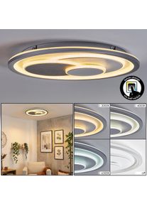 hofstein Rarel Taklampa LED Krom, Gr&aring;tt, Silver, Vit, 1-ljusk&auml;llor