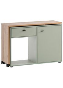 Mid.you , Gr&uuml;n, Eichefarben , Holzwerkstoff , 1 Schublade(n) Schubladen , rechteckig , 75.3x39x104.6 cm , in verschiedenen Holz-Dekoren erh&auml;ltlich ,