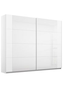 Rauch M&ouml;bel , Wei&szlig;, Wei&szlig; Hochglanz , Glas, Holzwerkstoff , 2 F&auml;cher , 226x210x62 cm , Blauer Engel, Goldenes M, Made in Germany , Schlafzimmer, Kleiderschr&auml;nke, Schwebet&uuml;renschr&auml;nke