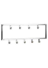 Mid.you , Silberfarben , Metall , 50x20x4 cm , Garderobe, Wandhaken & Paneele, Wandgarderobe