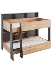 M&Ouml;BELIX M&ouml;belix , Anthrazit, Eiche Artisan , Holzwerkstoff , 90x200 cm , Bettkasten , Kinder- & Jugendzimmer, Kinderbetten, Hoch- & Stockbetten, Stockbetten