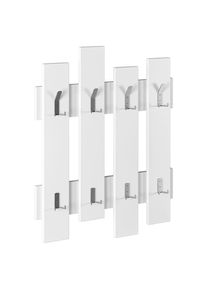 Livetastic , Wei&szlig; , Holzwerkstoff , 64x81x4 cm , Garderobe, Wandhaken & Paneele, Wandgarderobe