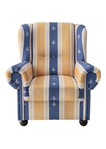 Livetastic , Blau , Textil , Buche , Streifen , 92x102x89 cm , Made in EU , Wohnzimmer, Sessel, Ohrensessel