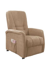 Livetastic , Hellbraun , Textil , 77x107x88 cm , Stoffauswahl, Relaxfunktion, Netzbetrieb , Wohnzimmer, Sessel, Fernsehsessel