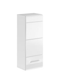 Mid.you , Wei&szlig;, Wei&szlig; Hochglanz , Holzwerkstoff , 2 F&auml;cher , 30x77x23 cm , FSC MIX , h&auml;ngend , Badezimmer, Badezimmerm&ouml;bel, Badezimmerschr&auml;nke, H&auml;ngeschr&auml;nke Bad