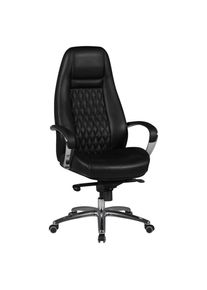 Mid.you , Schwarz , Metall , Echtleder, Kombination Echtleder/Lederlook , Rindleder , 68x130x68 cm , Wippfunktion, Wippmechanik mit H&auml;rtegradeinstellung, Sitzfl&auml;che 360&deg; drehbar, inklusive Armlehnen , B&uuml;rom&ouml;bel, B&uuml;rost&uuml;hle, Chefsessel