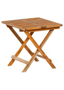 Gardenson , Akaziefarben , Holz , Akazie , Hartholz , quadratisch , 50x50x50 cm , FSC , klappbar , Freizeit im Garten, Gartenaccessoires