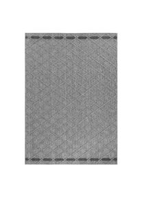 Ayyildiz , Grau , Textil , Raute , rechteckig , 140x200 cm , Oeko-Tex&reg; Standard 100 , pflegeleicht , Freizeit im Garten, Terrassen- & Balkonb&ouml;den