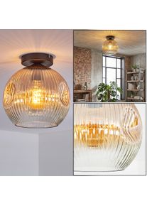 hofstein Ripoll Plafondlamp, Kogellampje Amber, Duidelijk, 1-licht