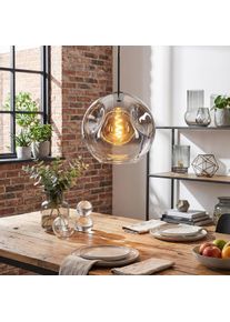hofstein Ripoll Hanglamp, Kogellampje, Hanglamp Duidelijk, Rookkleurig, 1-licht
