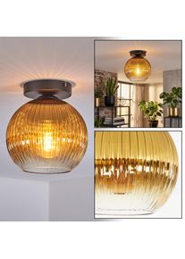 hofstein Koyoto Plafondlamp, Kogellampje 20 cm Goud, Duidelijk, 1-licht