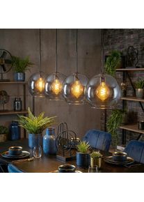 hofstein Koyoto Hanglamp, Kogellampje, Hanglamp Blauw, 4-lichts