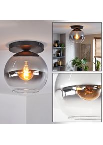 hofstein Koyoto Plafondlamp, Kogellampje 25 cm Duidelijk, Rookkleurig, 1-licht