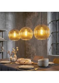 hofstein Koyoto Hanglamp, Kogellampje, Hanglamp 30 cm Goud, 3-lichts