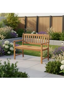 Acamp Gartenbank, Akaziefarben, Holz, Akazie, Hartholz, 56x86x110 cm, abwischbar, Gartenm&ouml;bel, Gartenb&auml;nke, Gartenb&auml;nke