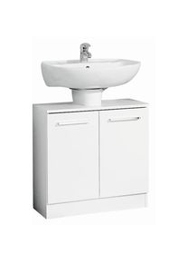 CARRYHOME Waschbeckenunterschrank, Wei&szlig;, Holzwerkstoff, 60x62x33 cm, Made in Germany, stehend, Badezimmer, Badm&ouml;bel, Waschbeckenunterschr&auml;nke