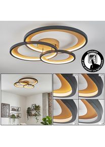 hofstein Baiyin Plafoniera LED Oro, Nero, 1-Luce