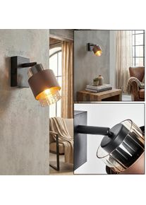 hofstein Traak Applique, Faretto da parete Nero, 1-Luce