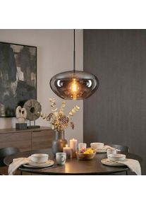 hofstein Mertola Lampadario a sospensione, Lampada a sospensione Grigio fumo, 1-Luce