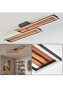 hofstein Macos Plafoniera LED Aspetto del legno, Nero, 1-Luce