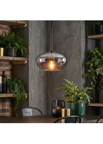 hofstein Mertola Lampadario a sospensione, Lampada a sospensione Grigio fumo, 1-Luce