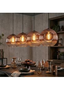 hofstein Ripoll Lampadario a sospensione, Lampada a sfera, Lampada a sospensione Chiaro, Ramato, 4-Luci