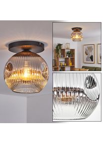 hofstein Ripoll Plafoniera, Lampada a sfera Chiaro, Grigio fumo, 1-Luce