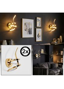 hofstein Lunor Applique, Faretto da parete LED Oro, 1-Luce