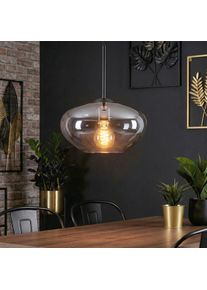 hofstein Mertola Lampadario a sospensione, Lampada a sospensione Grigio fumo, 1-Luce