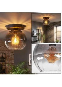 hofstein Koyoto Plafoniera, Lampada a sfera 25 cm Chiaro, Grigio fumo, 1-Luce