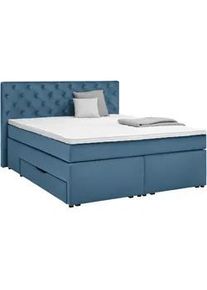 Boxspringbett Chester Blau ca. 160x200cm